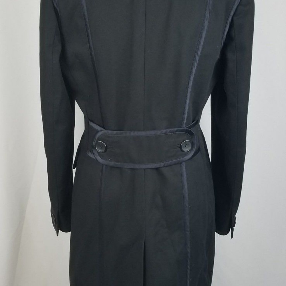 Banana republic M black trench coat peacoat jacket - Picture 6 of 7